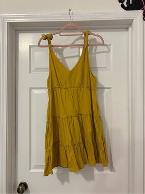 Yellow Tie-Shoulder Sundress